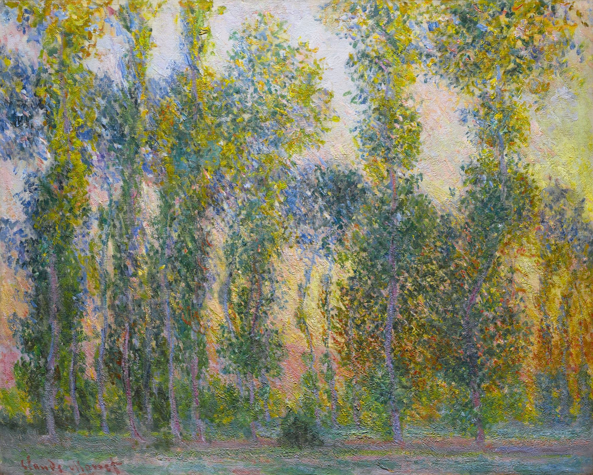 Клод МОНЕ / «Тополя в Живерни, рассвет» / 1887