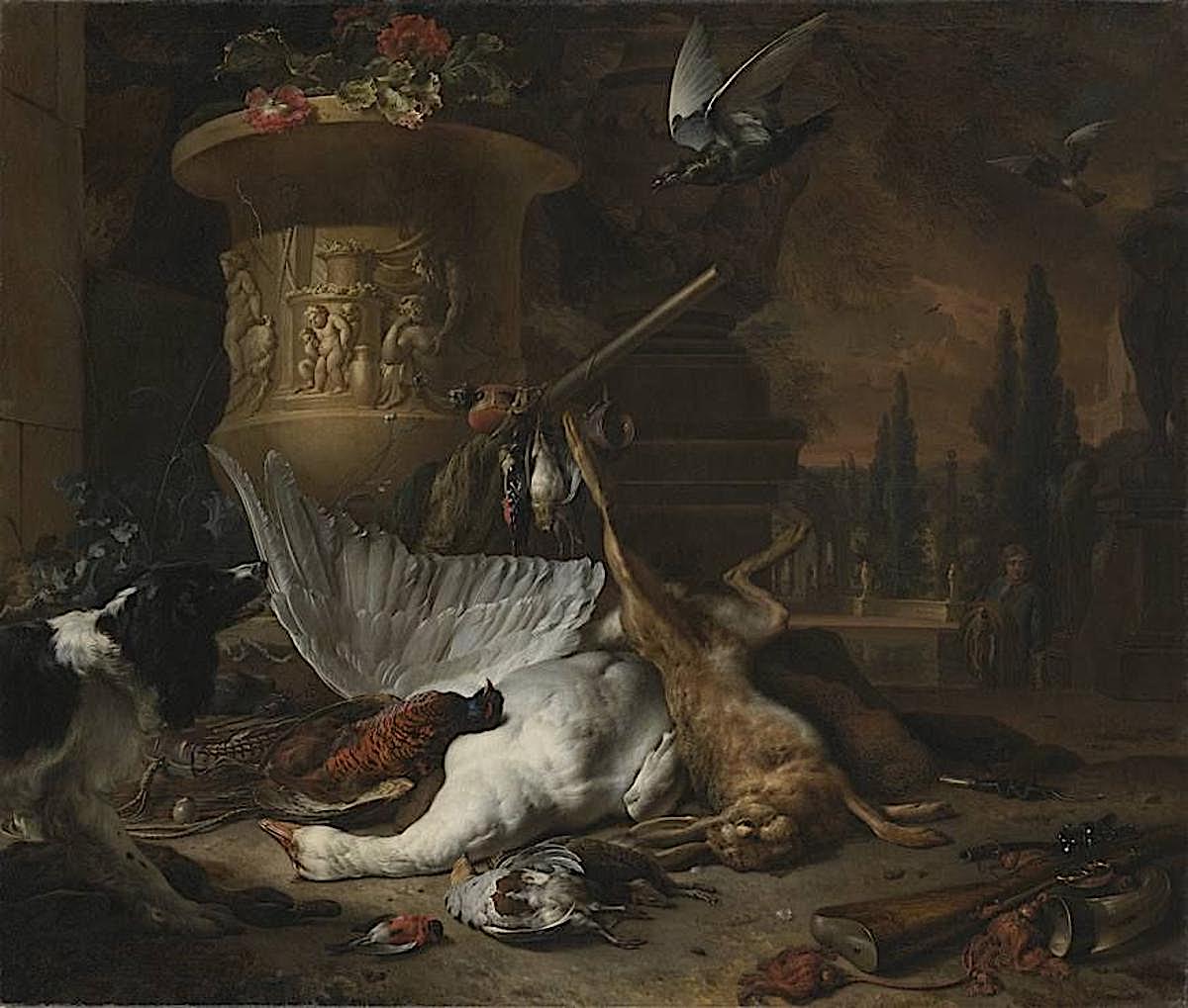 Ян ВЕНИКС / «Охотничий натюрморт с гусем» / 1686