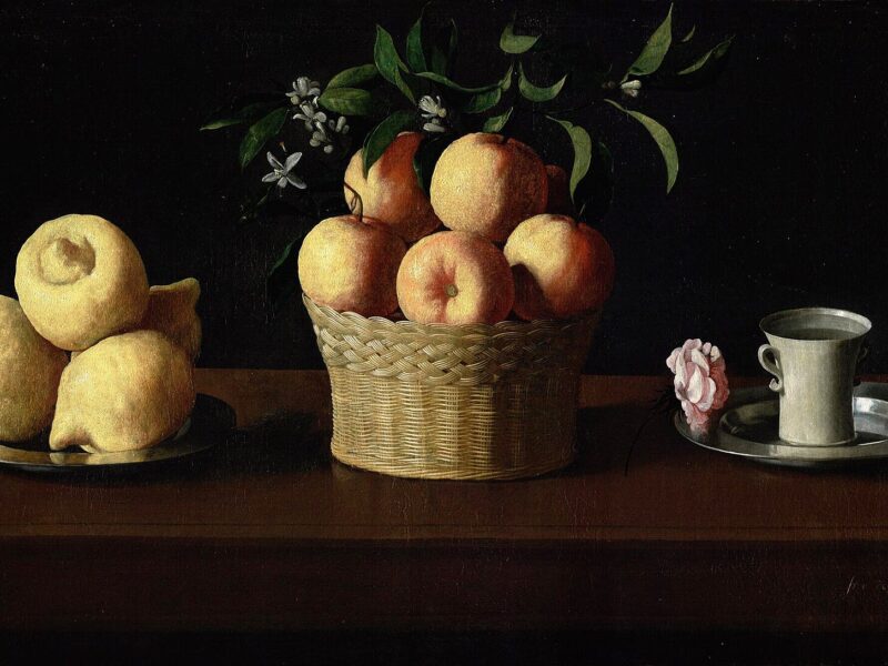 Франсиско де СУРБАРАН / «Натюрморт с лимонами, апельсинами и розой» / 1633